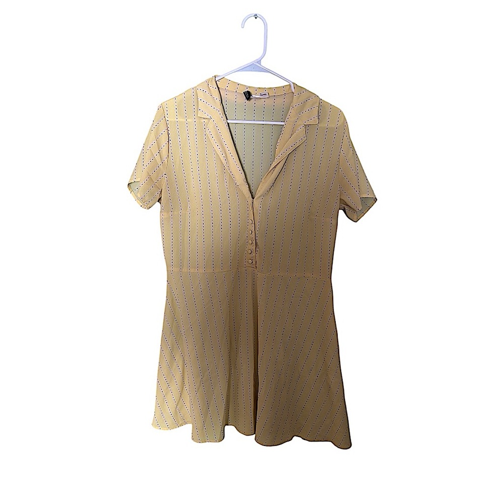 Divided Size L Yellow Black dress